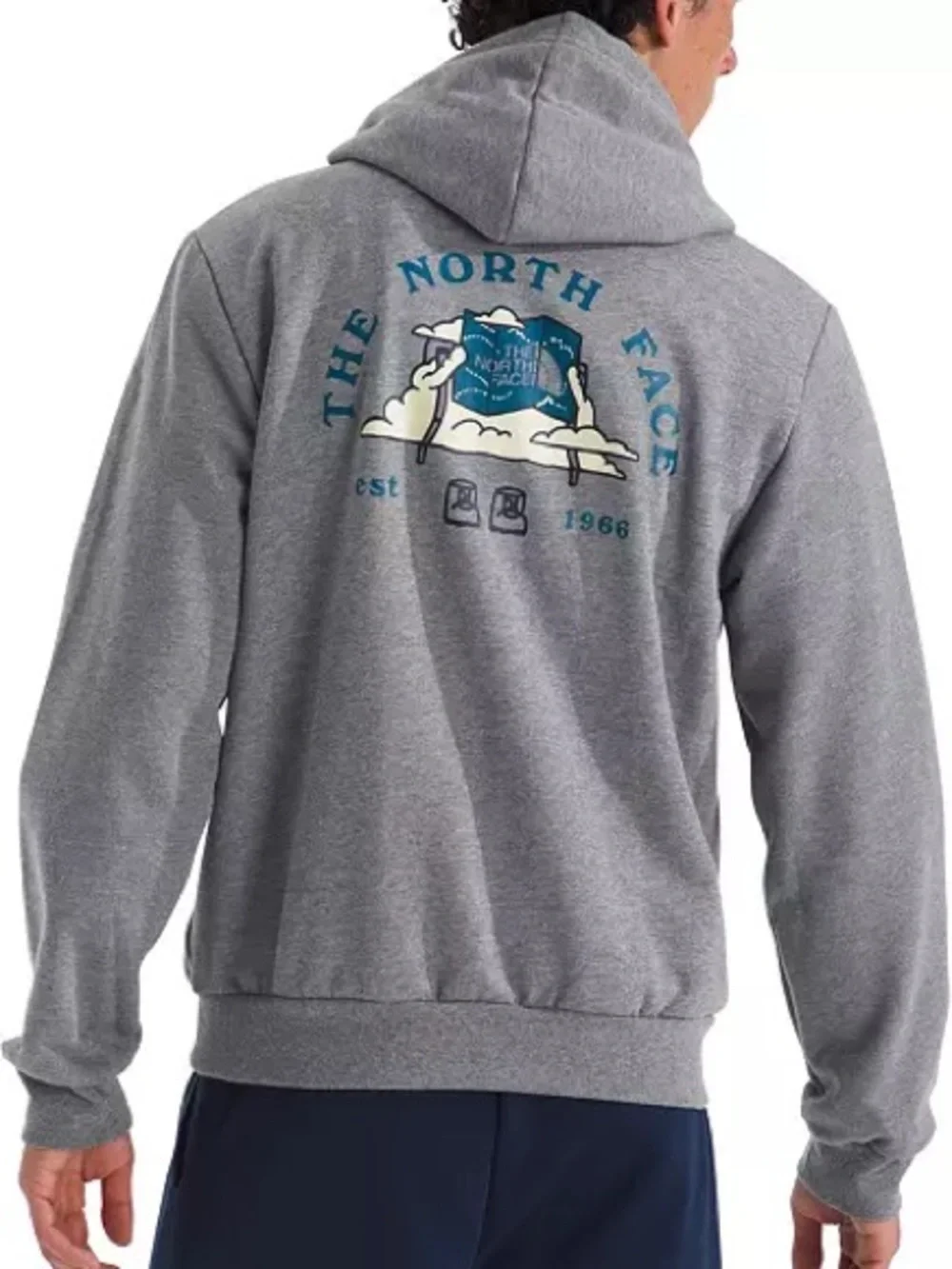 The North Face Men's Evolution Cloud Gray Hoodie Large